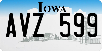IA license plate AVZ599