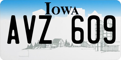 IA license plate AVZ609