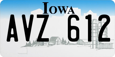 IA license plate AVZ612