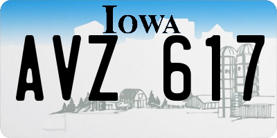 IA license plate AVZ617