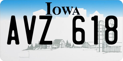 IA license plate AVZ618