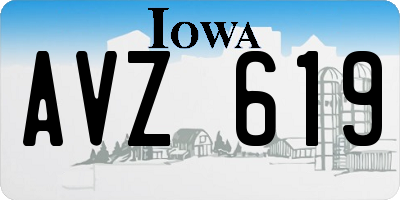 IA license plate AVZ619