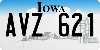 IA license plate AVZ621