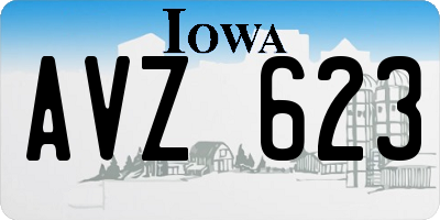 IA license plate AVZ623