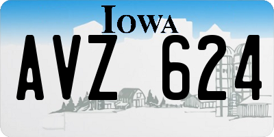 IA license plate AVZ624