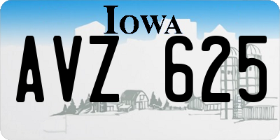 IA license plate AVZ625