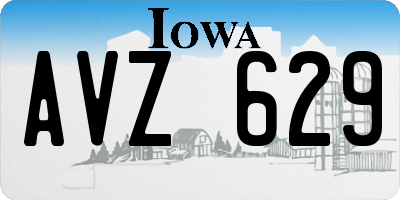 IA license plate AVZ629