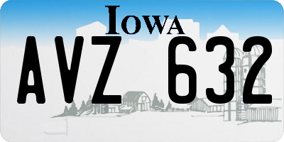 IA license plate AVZ632