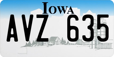 IA license plate AVZ635