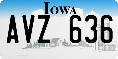 IA license plate AVZ636
