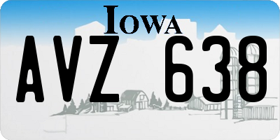 IA license plate AVZ638