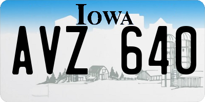 IA license plate AVZ640