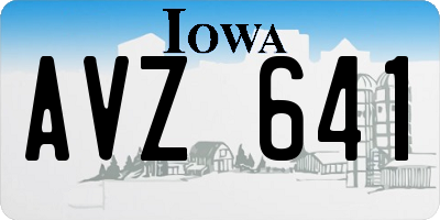 IA license plate AVZ641