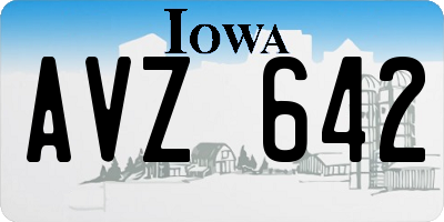 IA license plate AVZ642