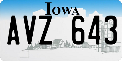 IA license plate AVZ643