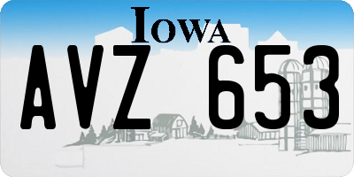 IA license plate AVZ653