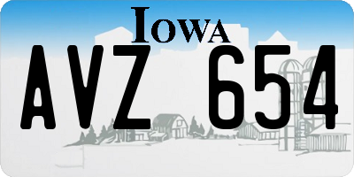 IA license plate AVZ654