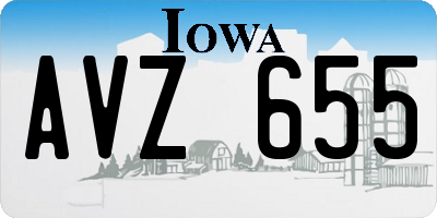 IA license plate AVZ655