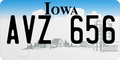 IA license plate AVZ656