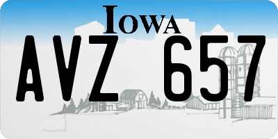 IA license plate AVZ657