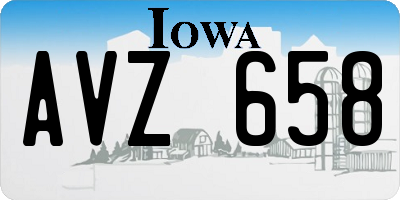 IA license plate AVZ658