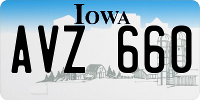 IA license plate AVZ660