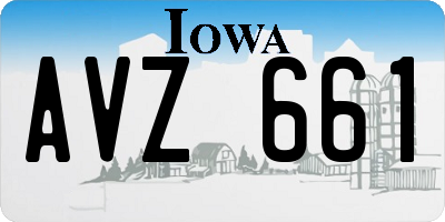 IA license plate AVZ661