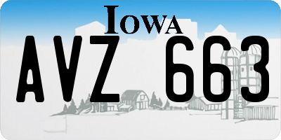 IA license plate AVZ663