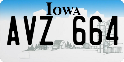 IA license plate AVZ664