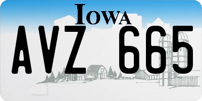 IA license plate AVZ665