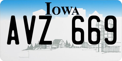 IA license plate AVZ669