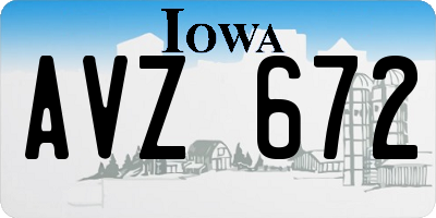 IA license plate AVZ672