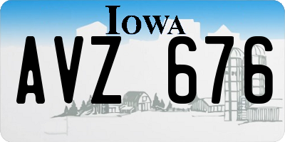 IA license plate AVZ676
