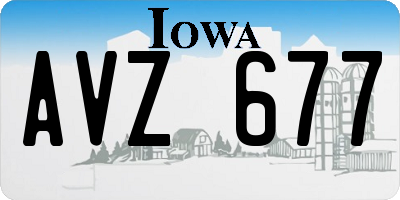 IA license plate AVZ677