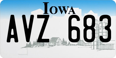 IA license plate AVZ683