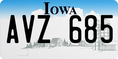 IA license plate AVZ685