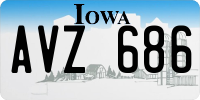 IA license plate AVZ686