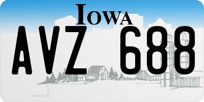 IA license plate AVZ688