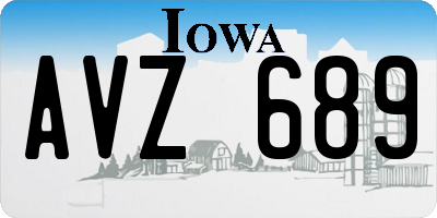 IA license plate AVZ689