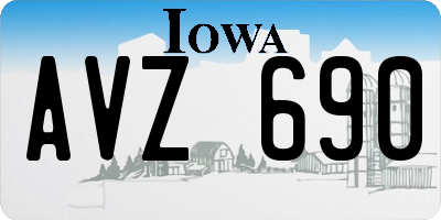 IA license plate AVZ690