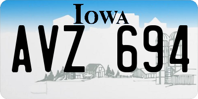IA license plate AVZ694