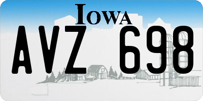 IA license plate AVZ698