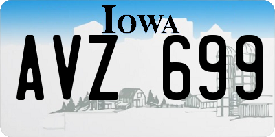 IA license plate AVZ699