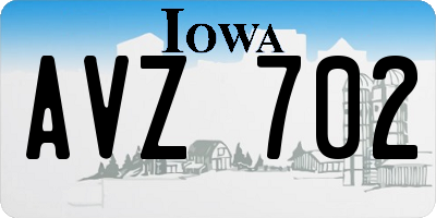 IA license plate AVZ702