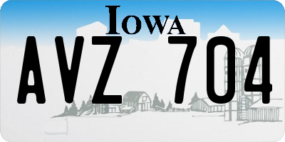 IA license plate AVZ704