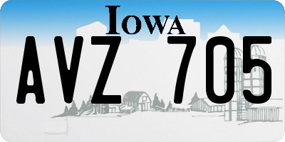 IA license plate AVZ705