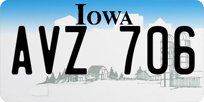 IA license plate AVZ706
