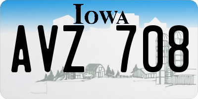 IA license plate AVZ708