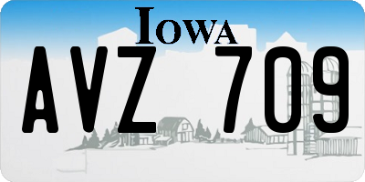 IA license plate AVZ709