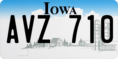 IA license plate AVZ710